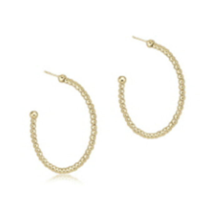 Beaded Classic 1.25" Post Hoop