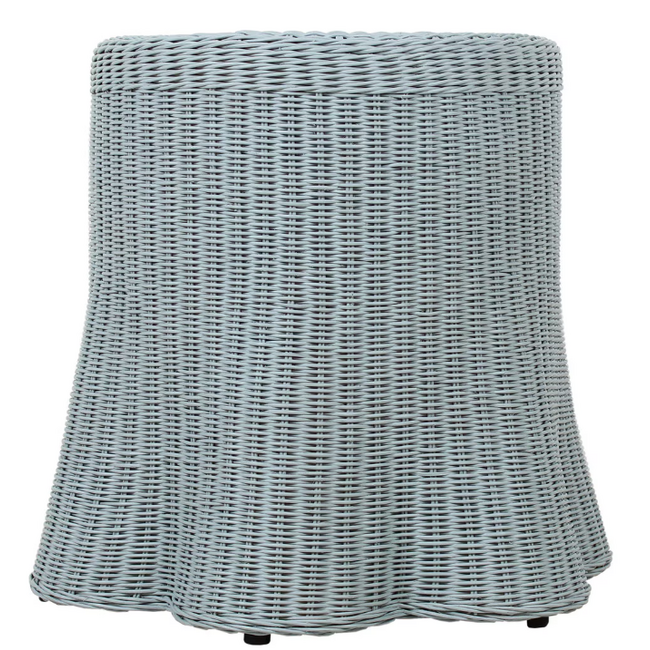Bonnie Rattan Scalloped Side Table