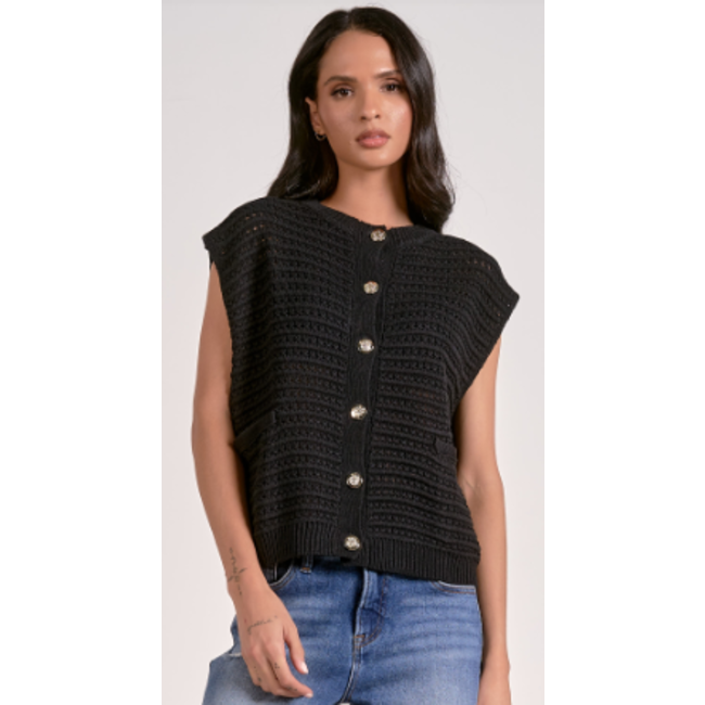 Sleeveless Cardigan Sweater