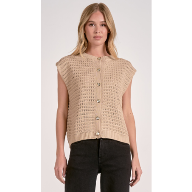 Sleeveless Cardigan Sweater