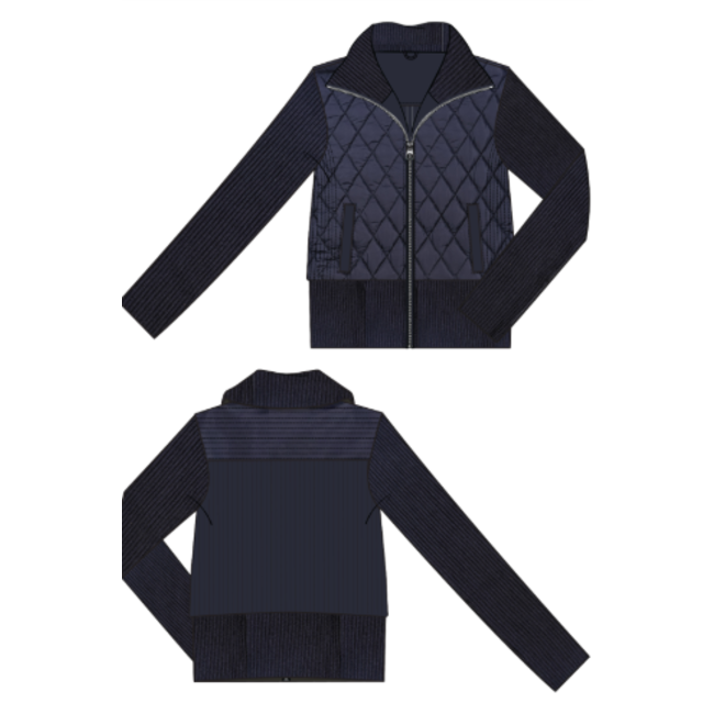 Long Slv Zip Front Sweater/Jacket