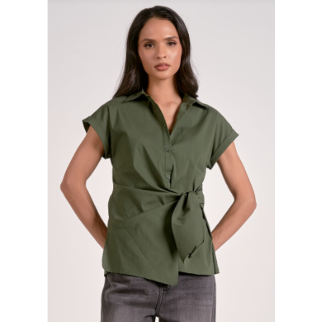 S/S Button Down Tie Top