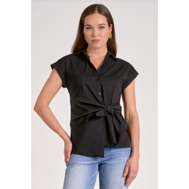 S/S Button Down Tie Top