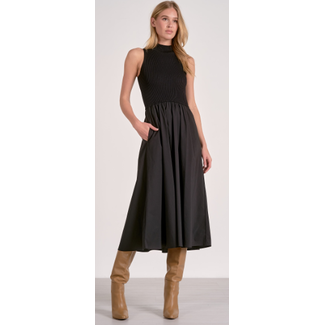 Mock Neck Sleeveless Maxi Dress