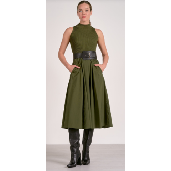 Mock Neck Sleeveless Maxi Dress