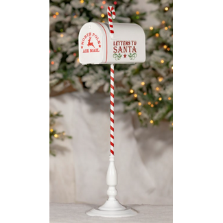 North Pole Mailbox w/ Candy Cane Stand