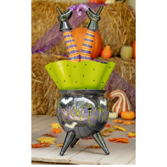 Bewitched Cauldron w/ Witch Legs