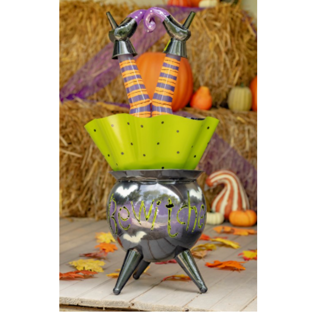Bewitched Cauldron w/ Witch Legs