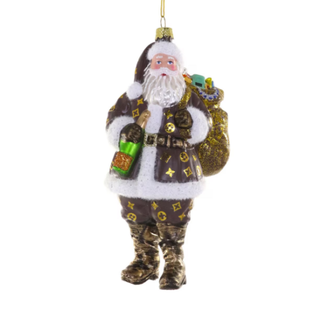 Luxe Santa Ornament