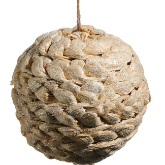 5" Natural Rattan Ball Ornament