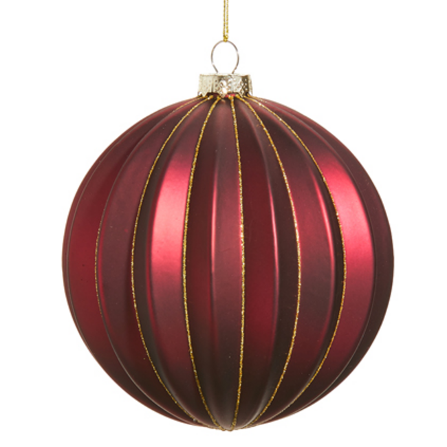 Ribbed Ball Ornament