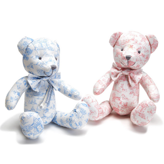 Animal Toile Pattern Stuffed Teddy Bear