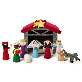 Handcrafted Felt Nativity Set in Gift Box