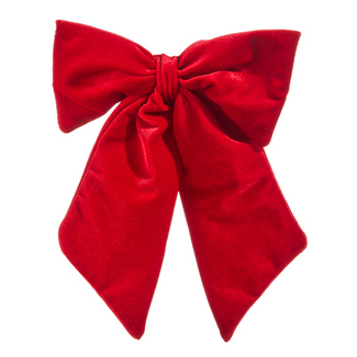 Red Velvet Bow Clip-on Ornament 11"