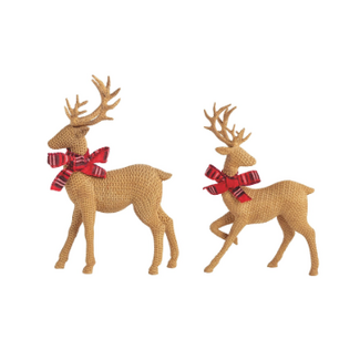 Wicker-Style Reindeer Sitter