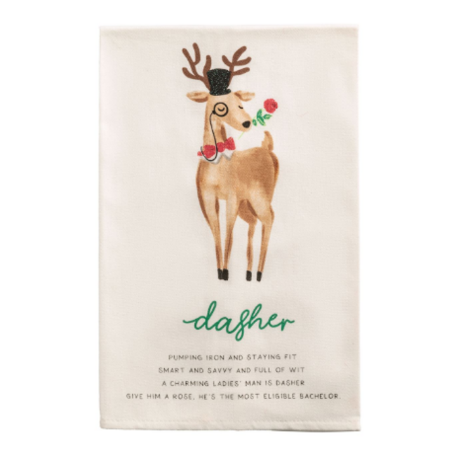 Reindeer Poem Towel