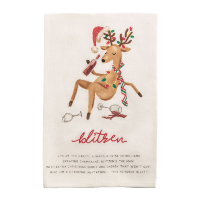Reindeer Poem Towel