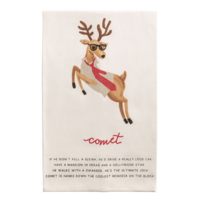 Reindeer Poem Towel