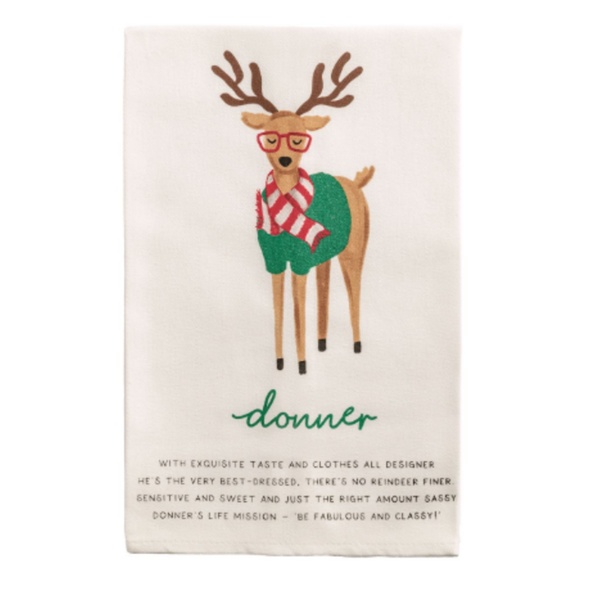 Reindeer Poem Towel