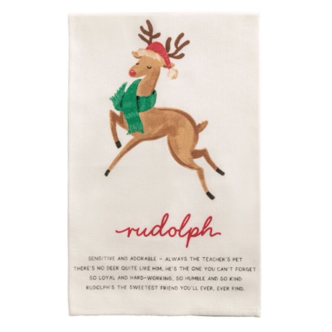 Reindeer Poem Towel