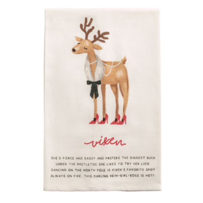 Reindeer Poem Towel