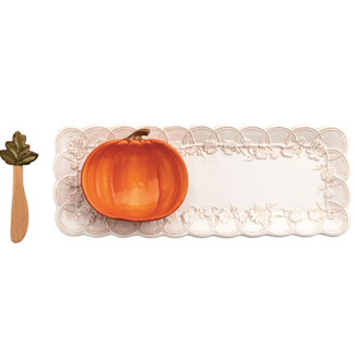 Pumpkin Tray & Dip Set