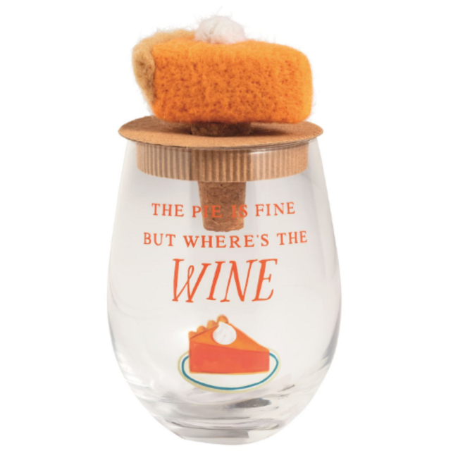 Thanksgiving Wine Glass & Stopper