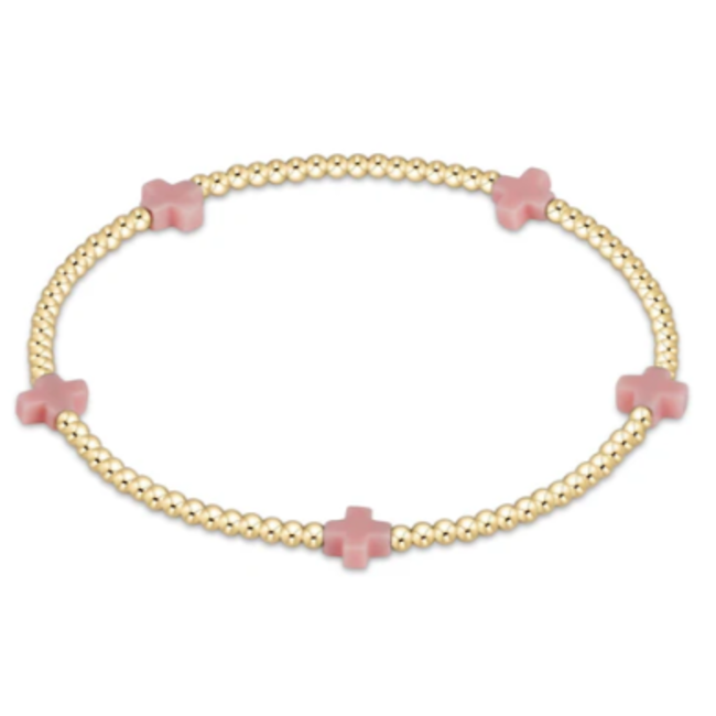 Signature Cross Small Pattern 2mm Bead Bracelet