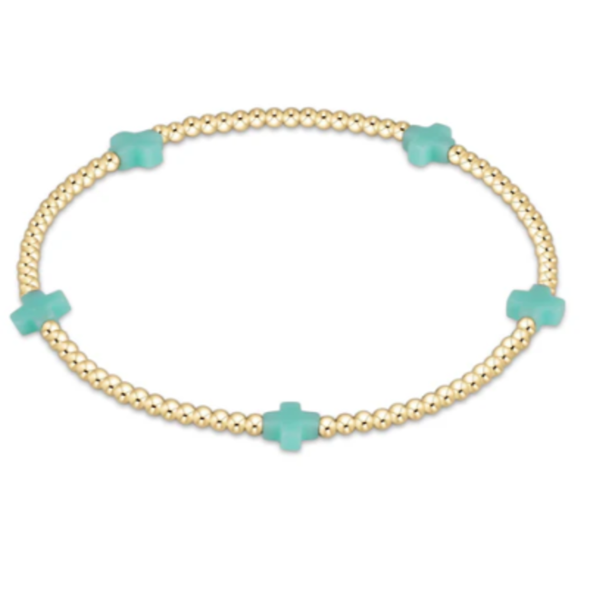 Signature Cross Small Pattern 2mm Bead Bracelet
