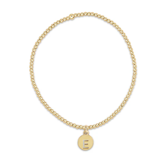 Classic Gold 2mm Bead Bracelet - Respect Small Disc