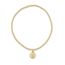 Classic Gold 2mm Bead Bracelet - Respect Small Disc