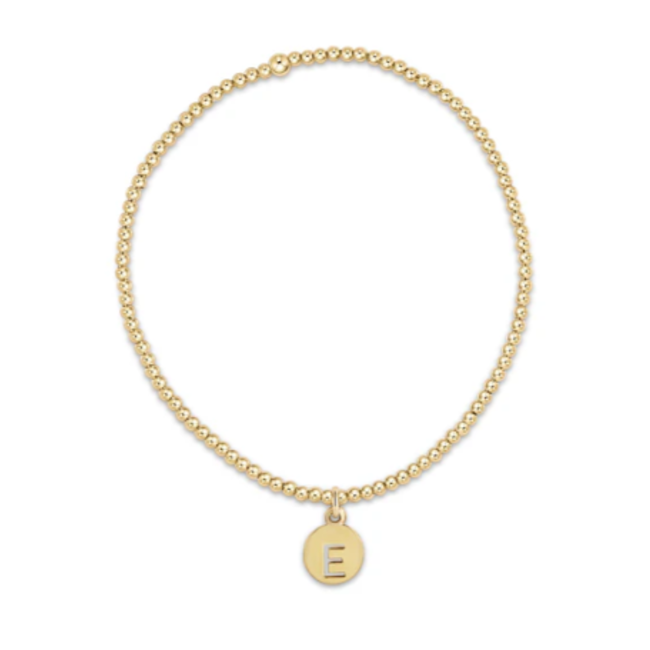 Classic Gold 2mm Bead Bracelet - Respect Small Disc