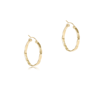 Scalloped Round Gold Hoop