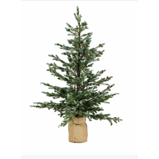 Faux Pine Tree w/ Burlap Base