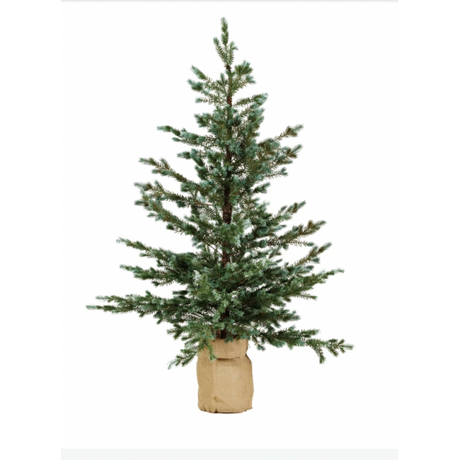 Faux Pine Tree w/ Burlap Base