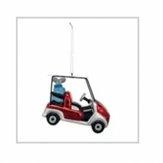 Glass Golf Cart Ornament
