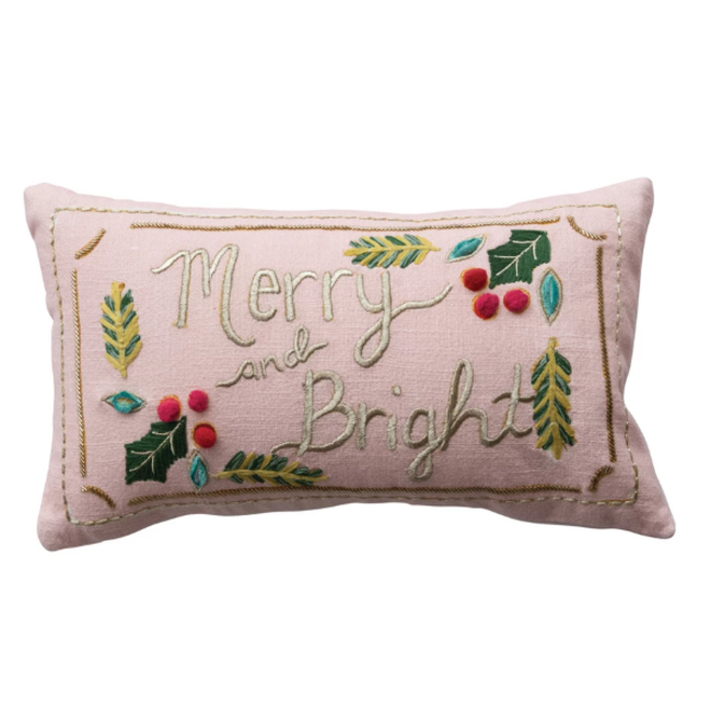 Lumbar Pillow w/ Hand-Embroidery