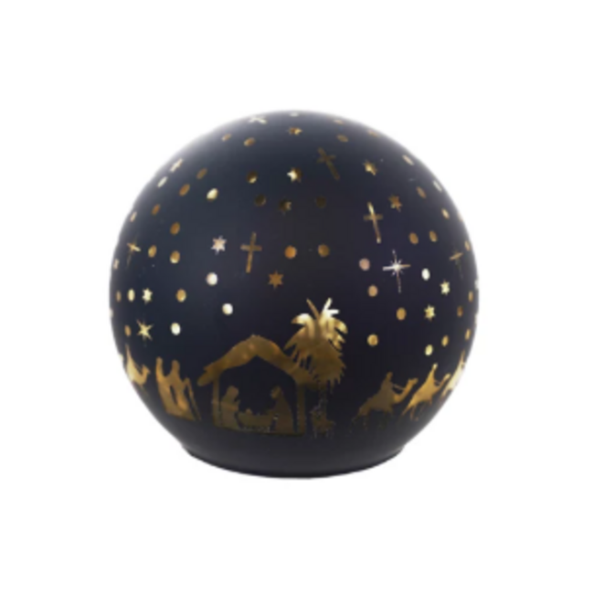 Glass Ball w/ LED Light & Laser Etched