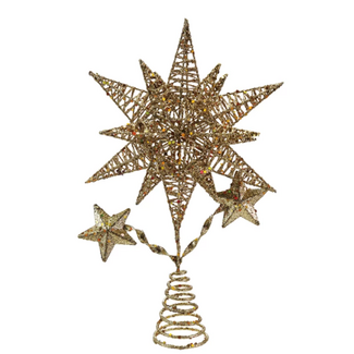 Star Tree Topper, Gold Glitter
