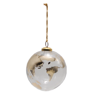 5" Round Glass Ball Globe Ornament