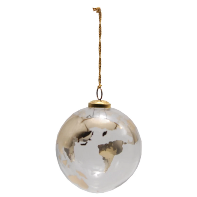 5" Round Glass Ball Globe Ornament