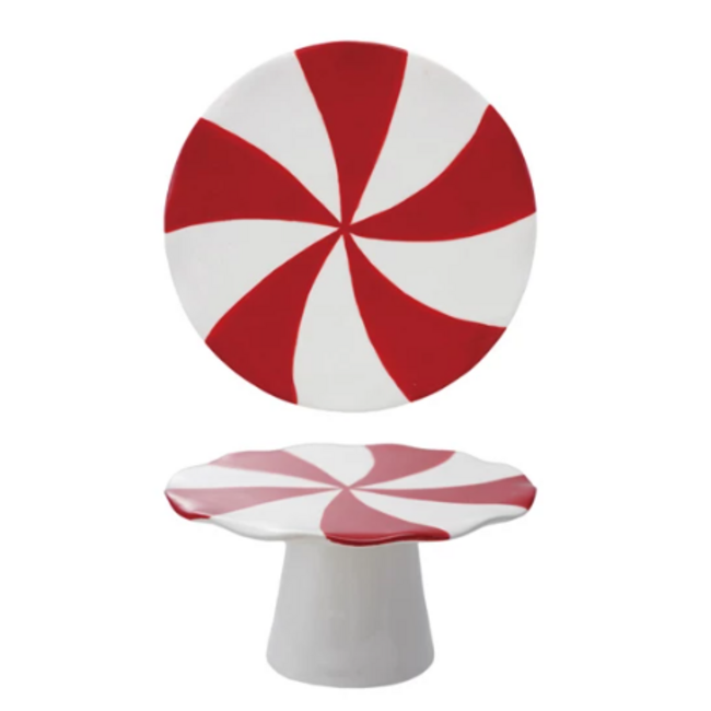 Peppermint Candy Shaped Pedestal