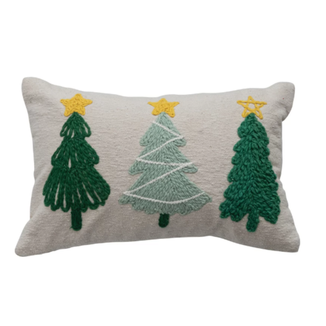 Lumbar Pillow w/ Hand-Embroidery