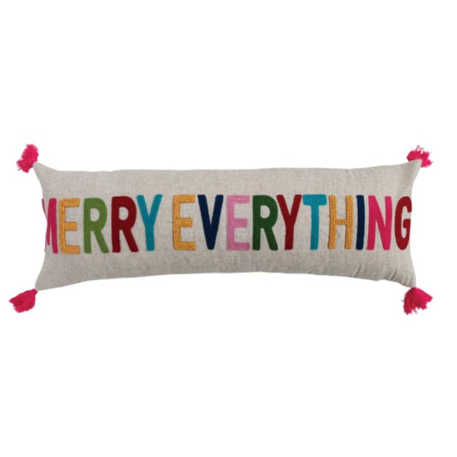 Lumbar Pillow w/ Hand-Embroidery