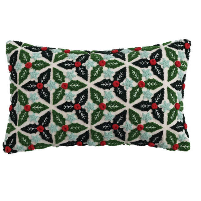 Lumbar Pillow w/ Hand-Embroidery