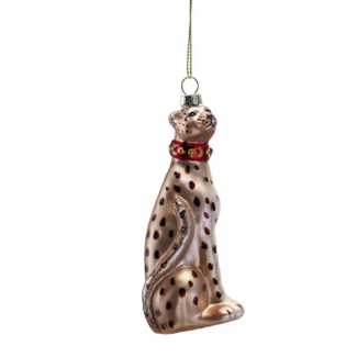 Glass Cheetah Ornament