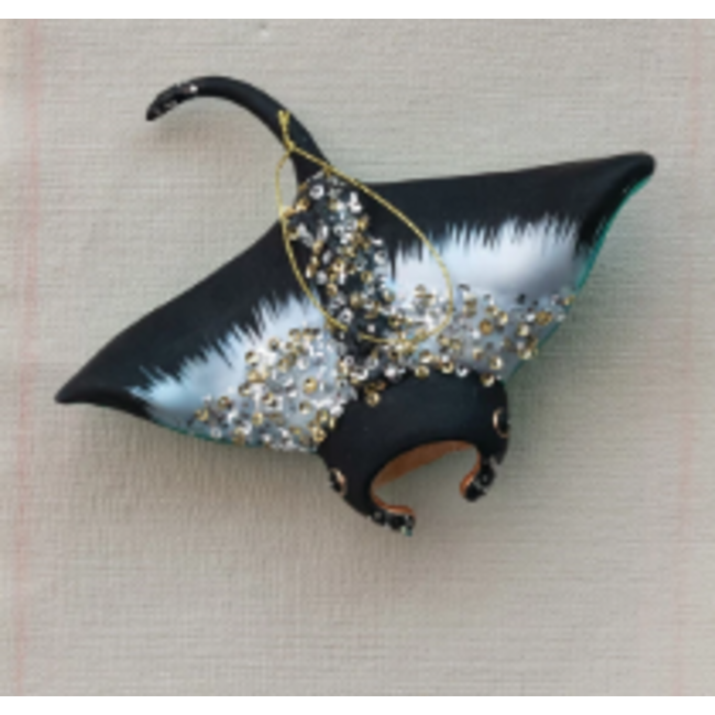 Glass Manta Ray Ornament