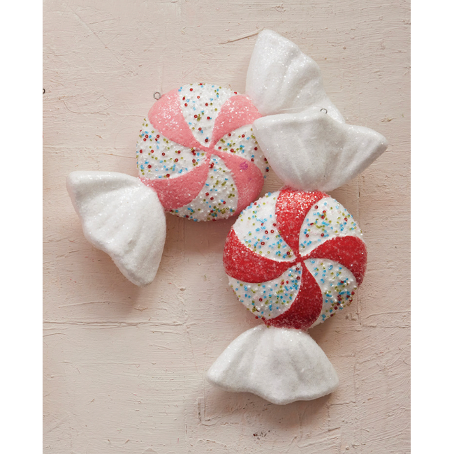 Flat Peppermint Ornament