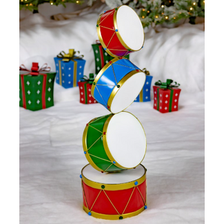 Stacked Drums Christmas Topiary