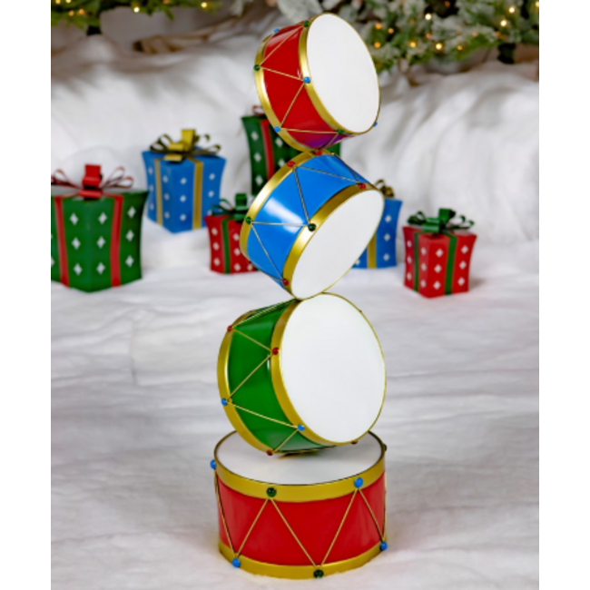 Stacked Drums Christmas Topiary